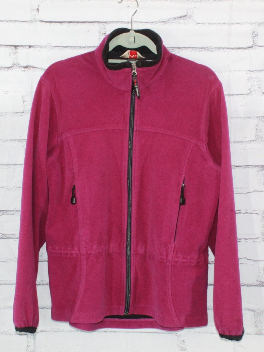 Vintage LL Bean Outdoors Full Zip Purple Pink Fleece Jacket Size XL